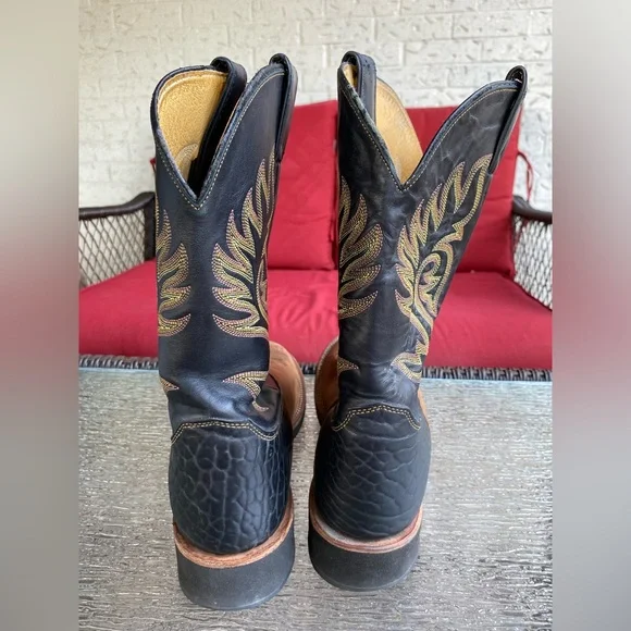 Justin Boots Tekno Crepe Western oil resistant leather. Made in USA. RODEO - Picture 6 of 10